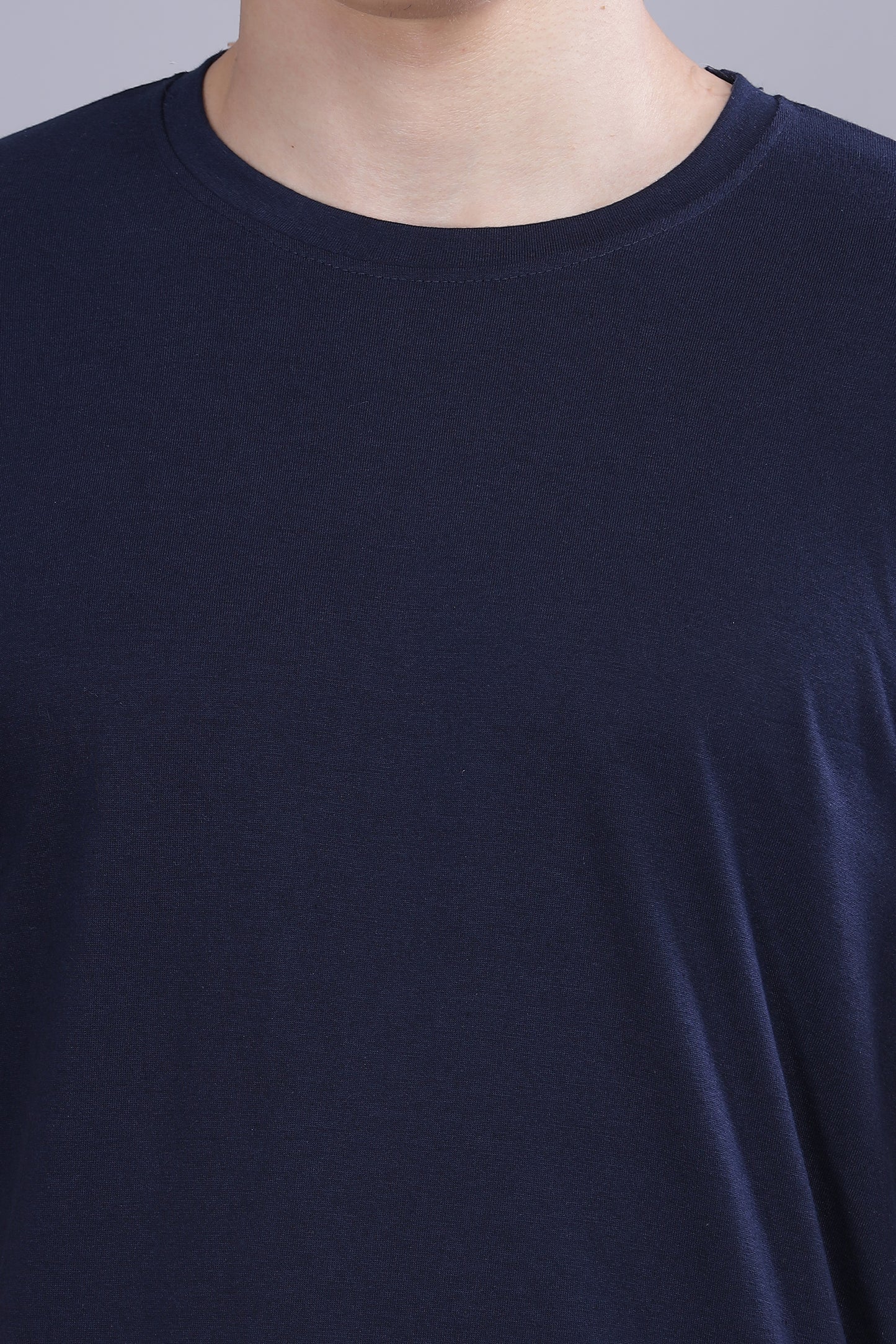 Classic Midnight Blue Round Neck | 100% Cotton