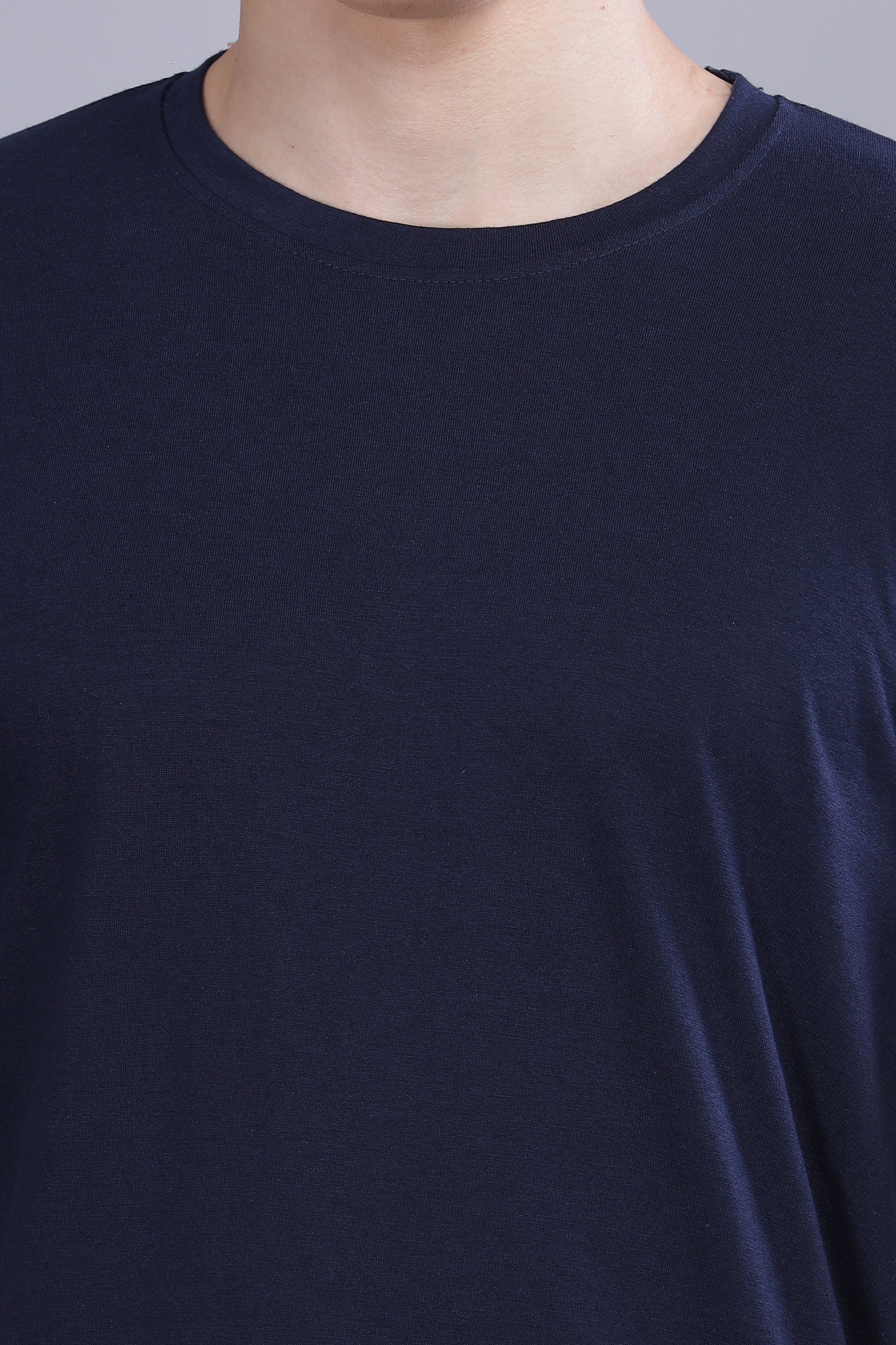 Classic Midnight Blue Round Neck | 100% Cotton