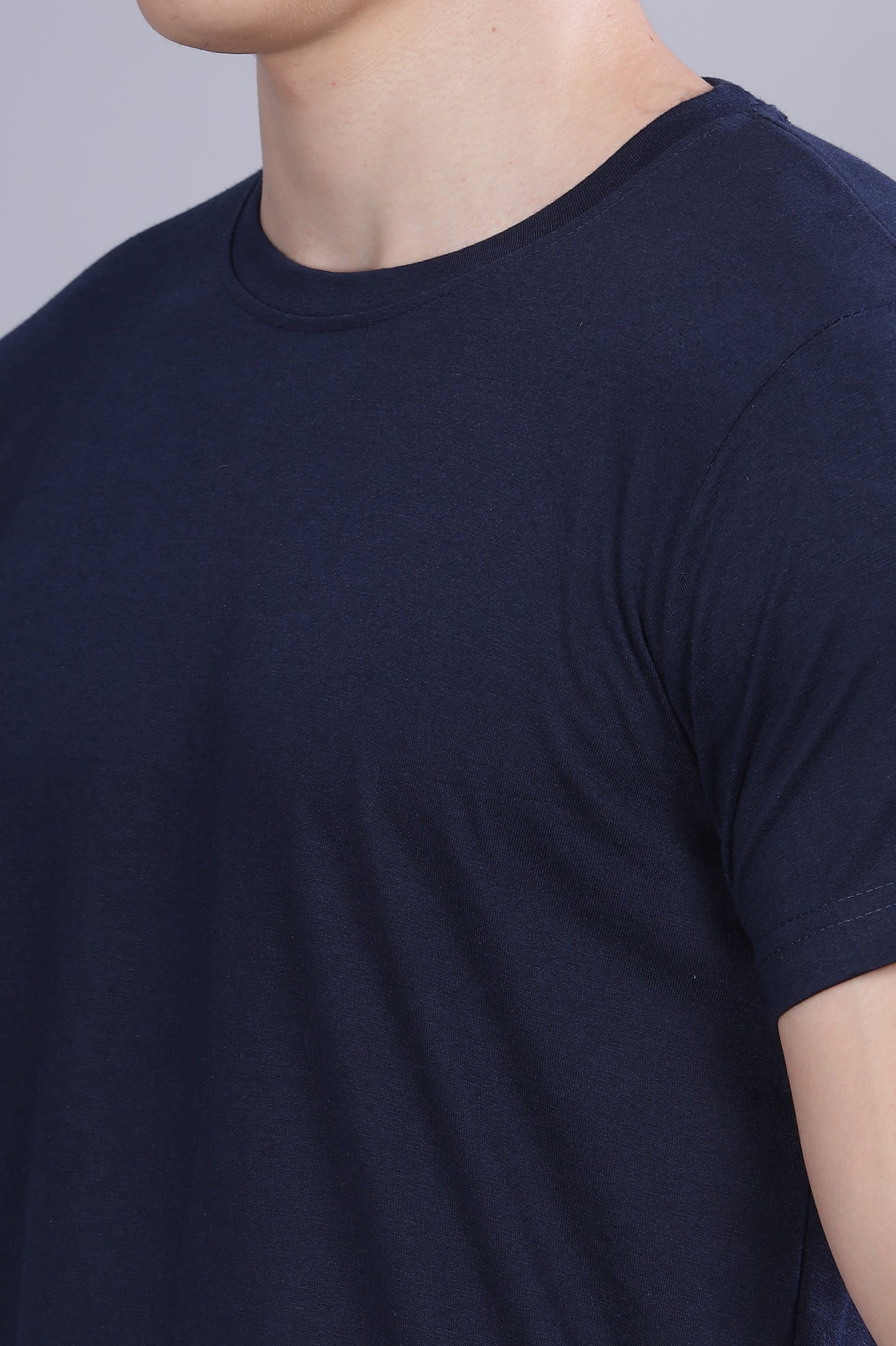 Classic Midnight Blue Round Neck | 100% Cotton