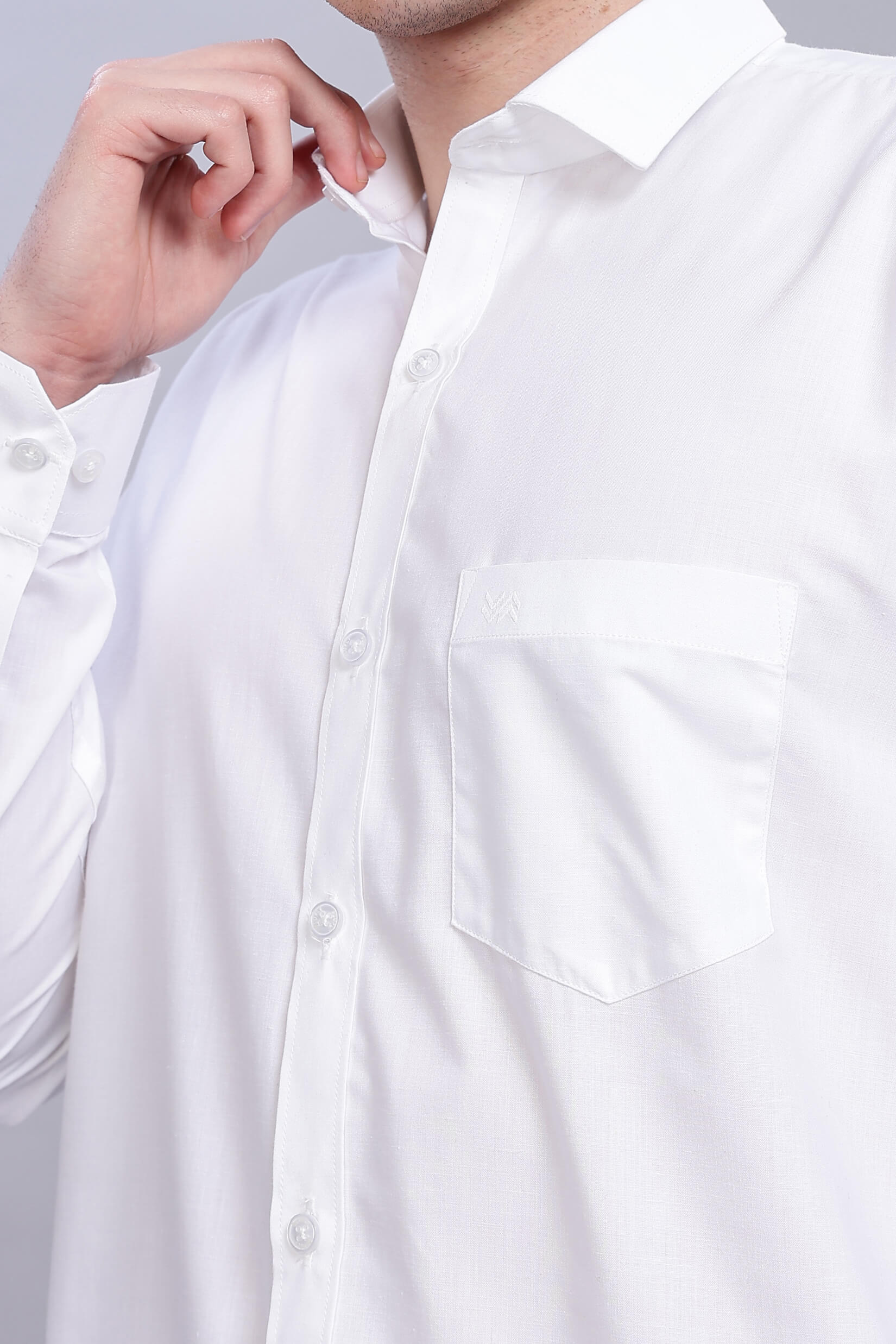 Classy White Formal Plain Regular Fit Shirt
