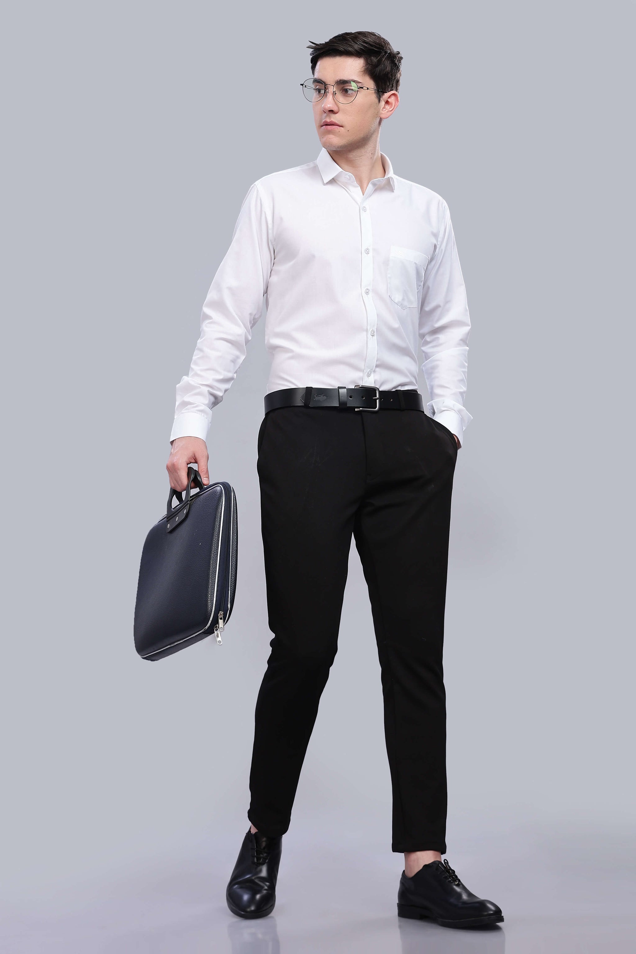 Classy White Formal Plain Regular Fit Shirt