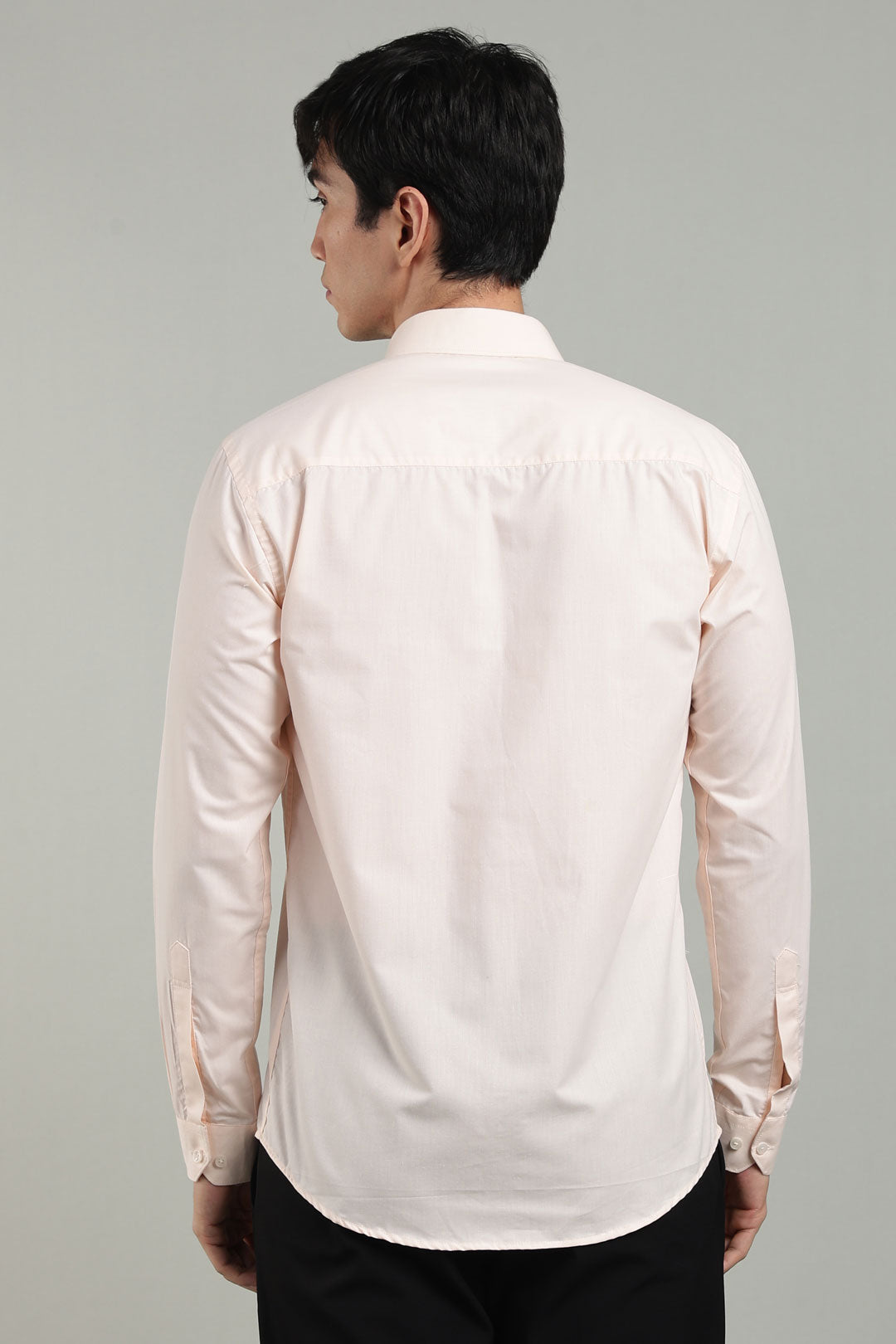 light Pink Formal Plain Regular Fit Shirt
