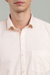 light Pink Formal Plain Regular Fit Shirt