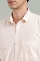 light Pink Formal Plain Regular Fit Shirt