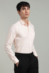 light Pink Formal Plain Regular Fit Shirt