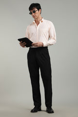 light Pink Formal Plain Regular Fit Shirt