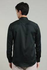Black Formal Plain Regular Fit Shirt