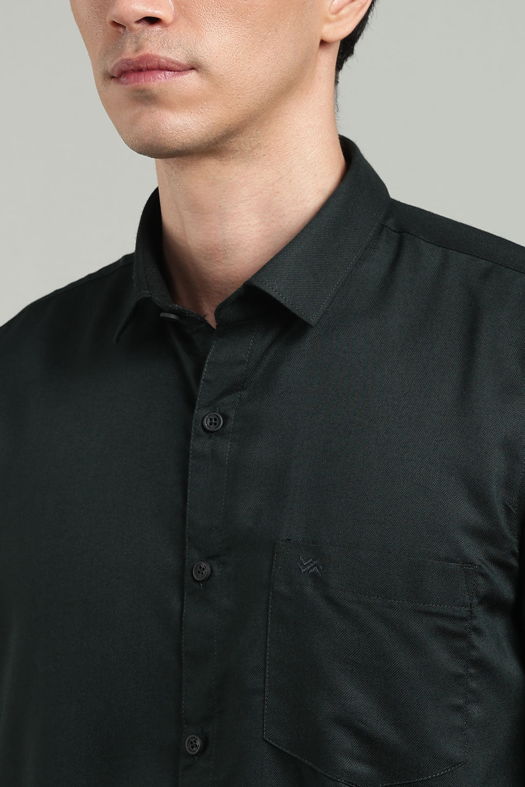 Black Formal Plain Regular Fit Shirt