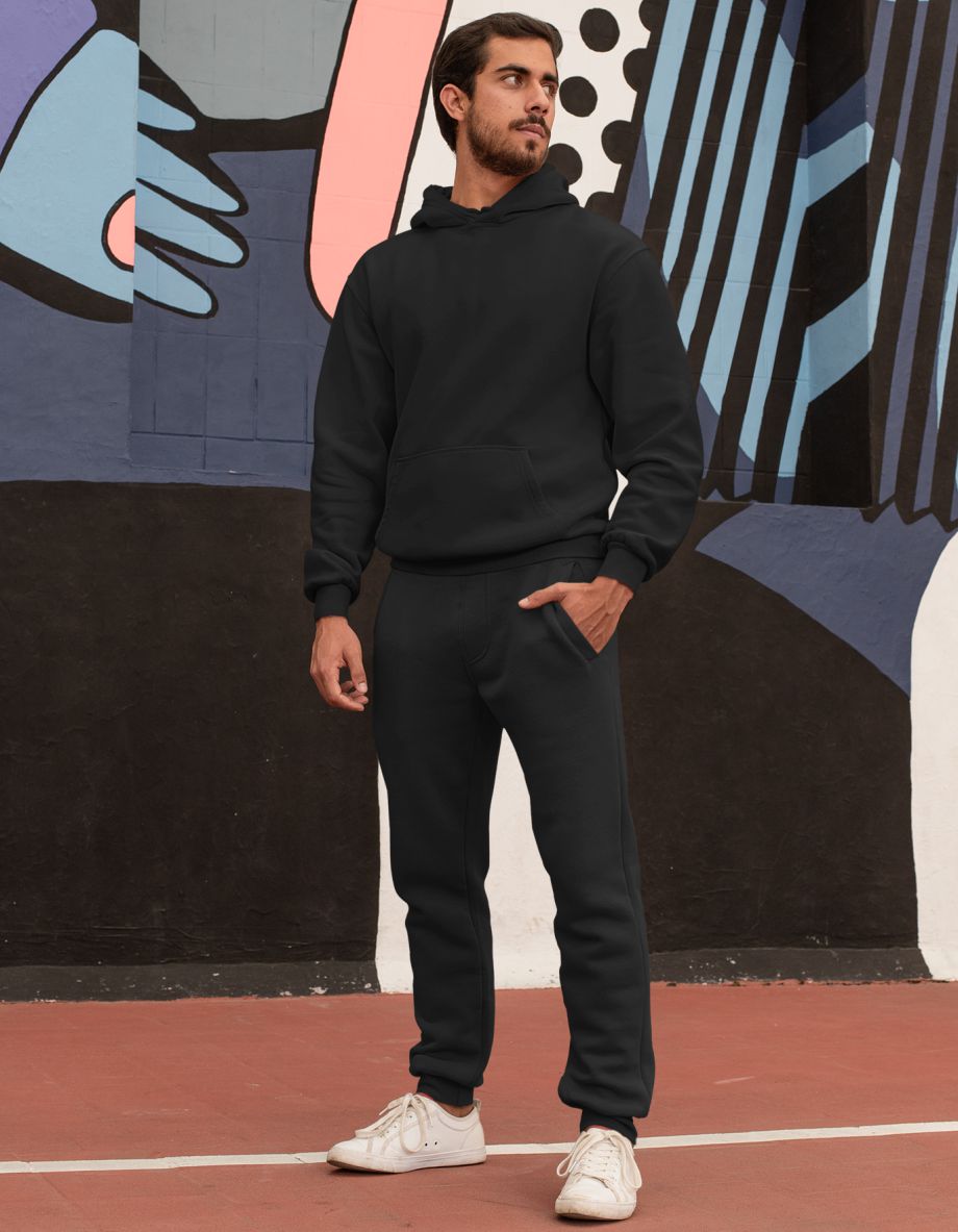 Pullover Hoodie & Jogger Black